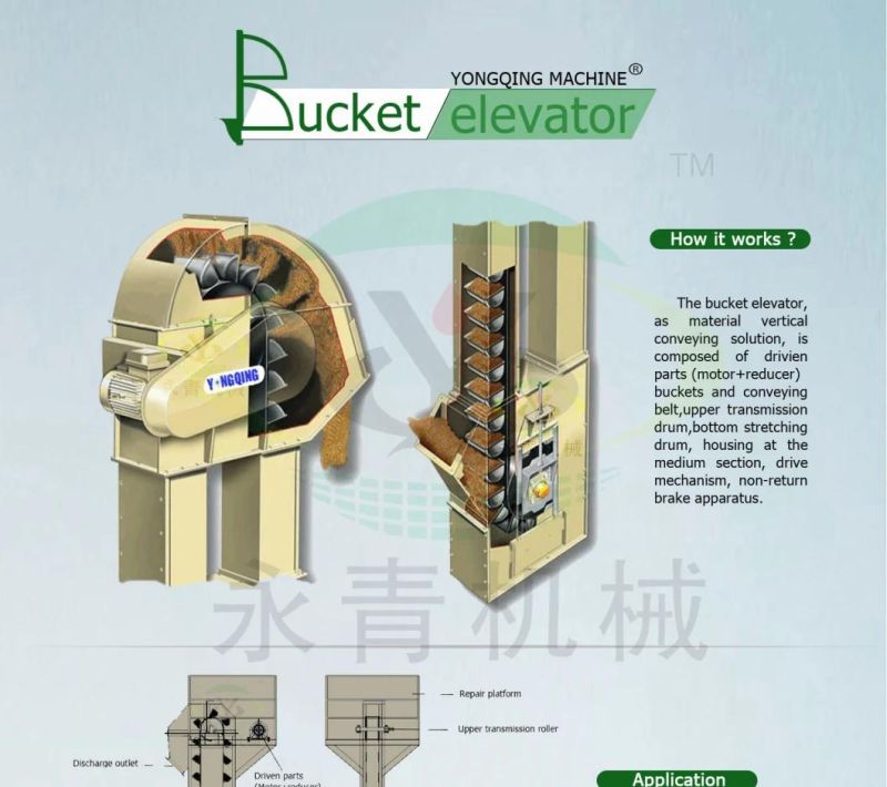 Stainless Steel Bucket Elevators for Grain Td 160