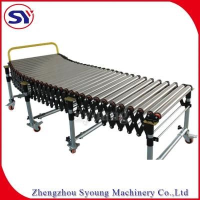 Automated Flexible Plastic Rubber Roller Conveyor for Warehouse Hardware Bearings Shop