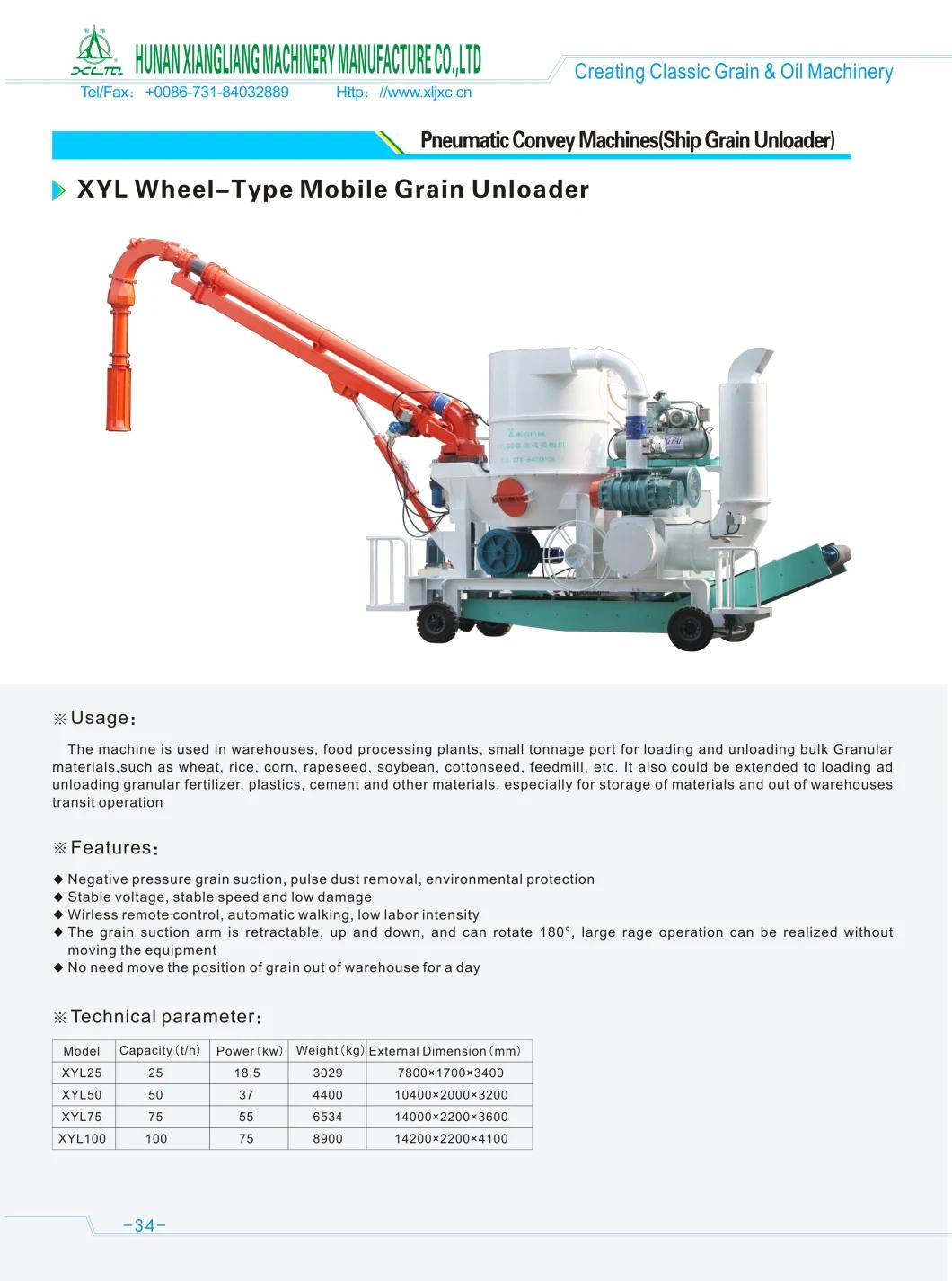 China Top Quality Series Grain Unloader, Series Ship Unloader, Grain Pump, Series Port Grain Unloader and Pneumatic Mobile Conveyors. Mobile Grain Unloader