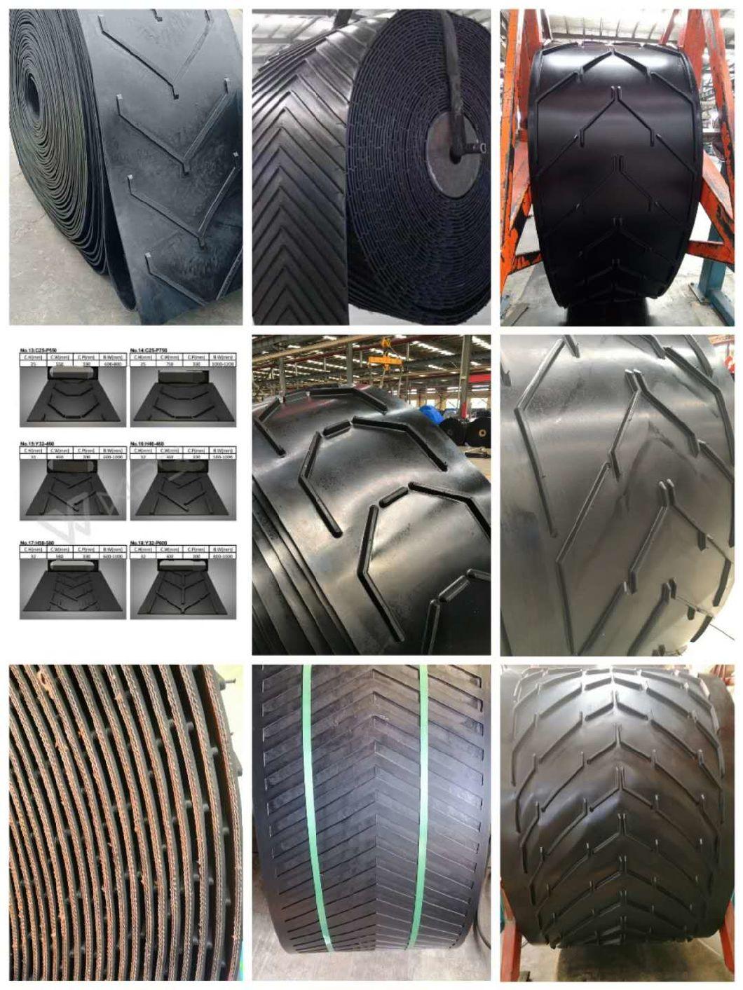 Xe Reinforced Rubber Conveyor Belting with Special Chevron for Cement