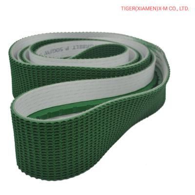 5.0mm Tiger Manufacture White PVC Conveyor Belt with Guide