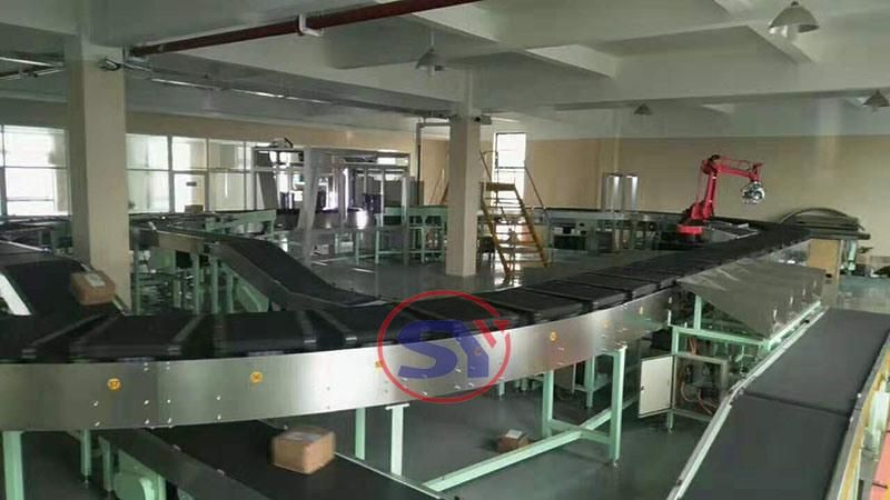 Polyester Conveying Belt Rubber Conveyor System with Emergency Stop