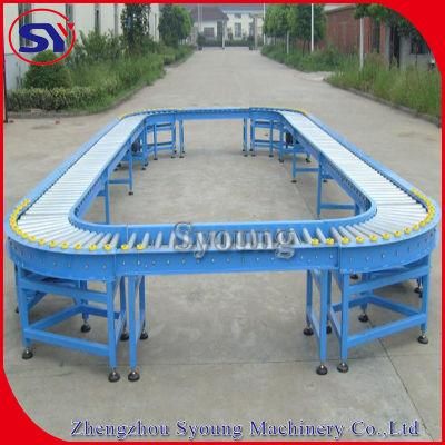 45/90/180 Degree Curve Motorised Roller Conveyor Gravity with Working Plate