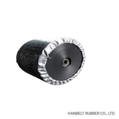Black Solid Woven PVC Conveyor Belt From Vulcanized Rubber