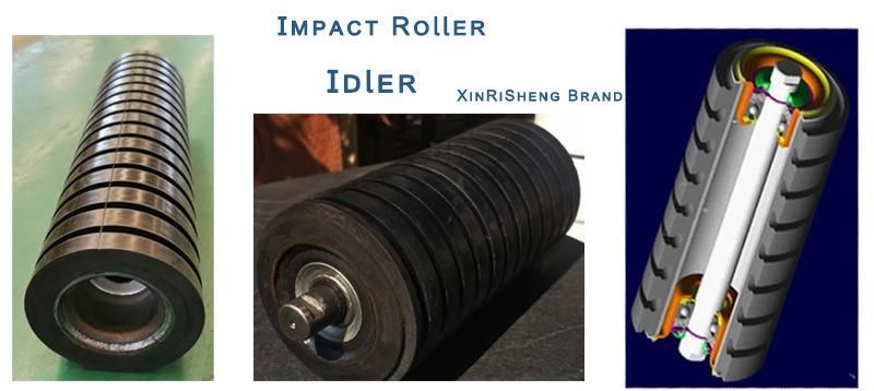 Xinrisheng Industrial Rubber Conveyor Belt Carrying Impact Steel Idler Roller