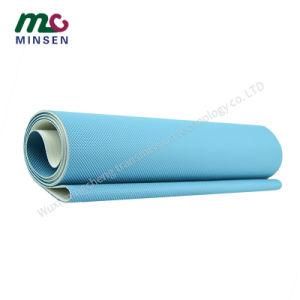 Factory High Quality 2.0mm Blue PVC/PU/Pvk Light Duty Industrial Conveyor/Transmission/Timing Belting/Belt with Diamond Pattern for Treadmill