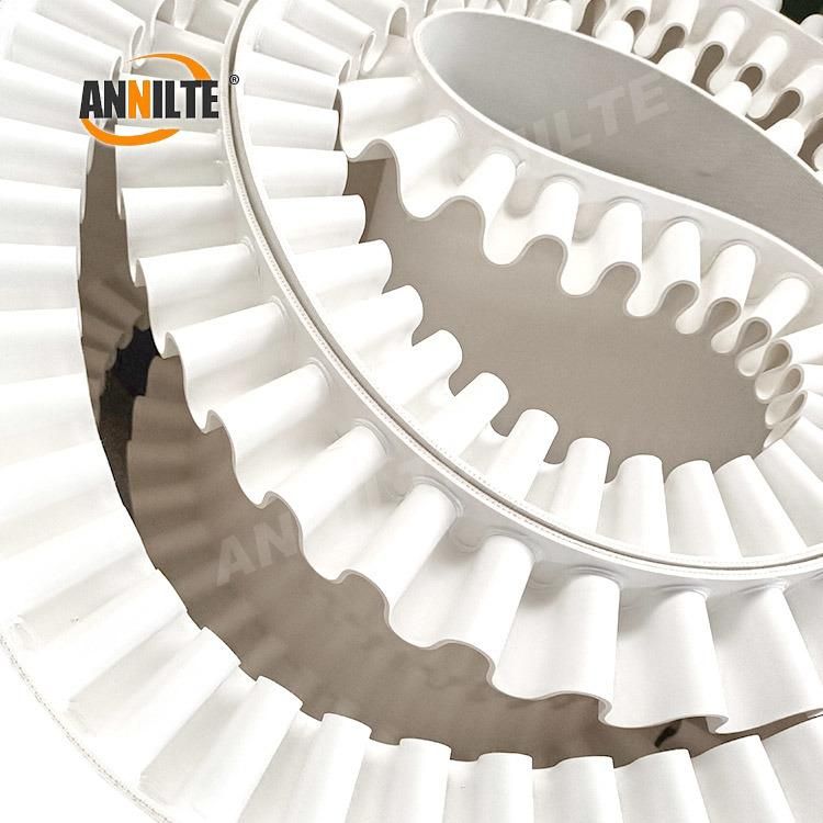 Annilte OEM Factory White Circular Baffle Conveyor Belt Food Conveyor Belt Baffle Conveyor Belt Climbing Belt