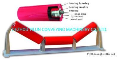 Australia Standard Carrying Steel Conveyor Roller Idler for Chemical Industry
