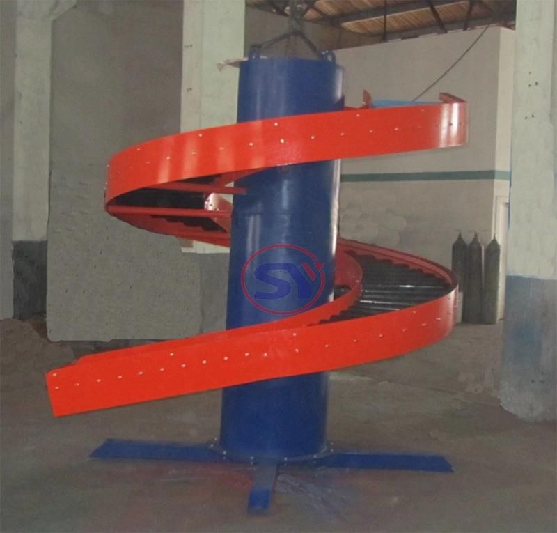 Vertical Transport Spiral Chute Screw Conveyor for Crates Cartons