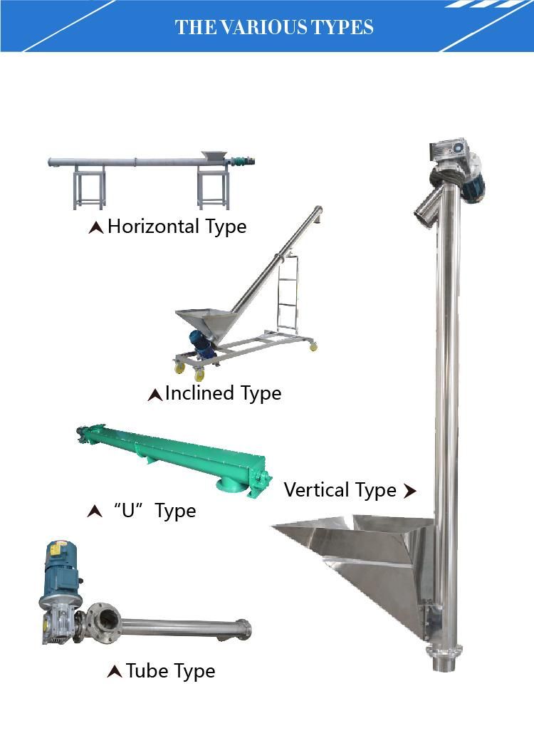 U Type Grain Screw Conveyor Feeder Manufacturers for Powder