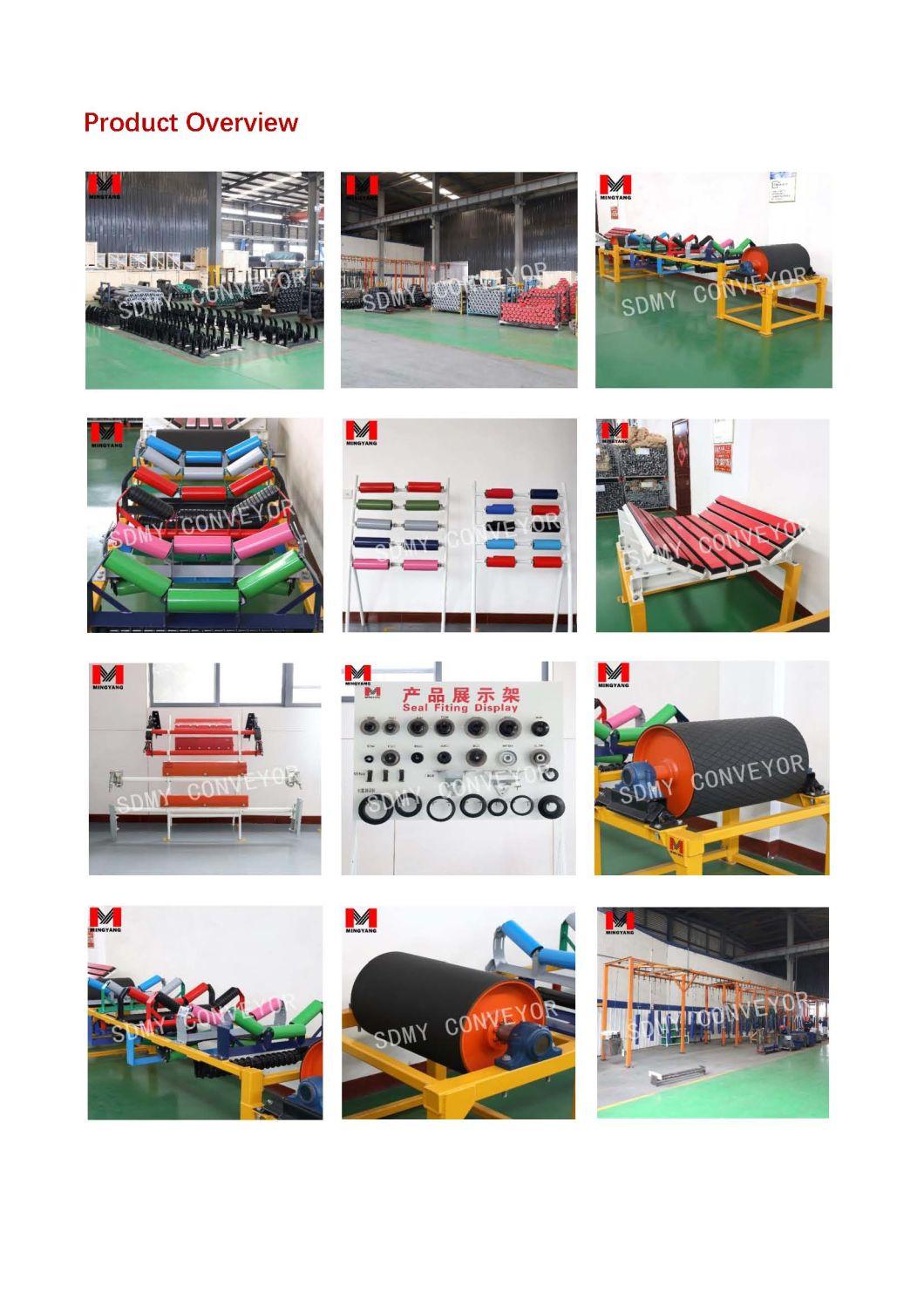 China Manufacturer of Carrier Roller Trough Idler Roller Carrying Roller Steel Idler Roller Impact Idler Return Idler Rubber Roller of Belt Conveyor System