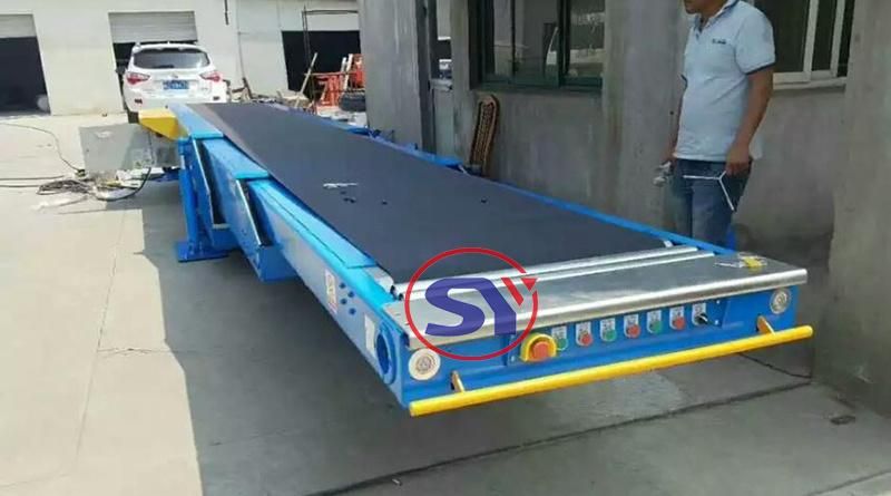 2/3/4 Sections Motorized Retractable Telescopic Belt Conveyor for Truck Loading&Unloading Tyre Tire