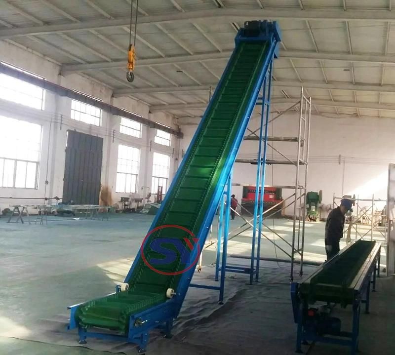 Incline Skirt Apron Belt Conveyor Price with Baffle for Food Industry