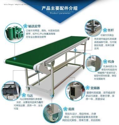 customised assembly line industrial transfer PVC green belt conveyor