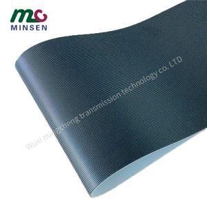 Manufacturer Black PVC/PU Light Duty Industrial Conveyor/Transmission Belting/Belt with Straight Stripe Pattern