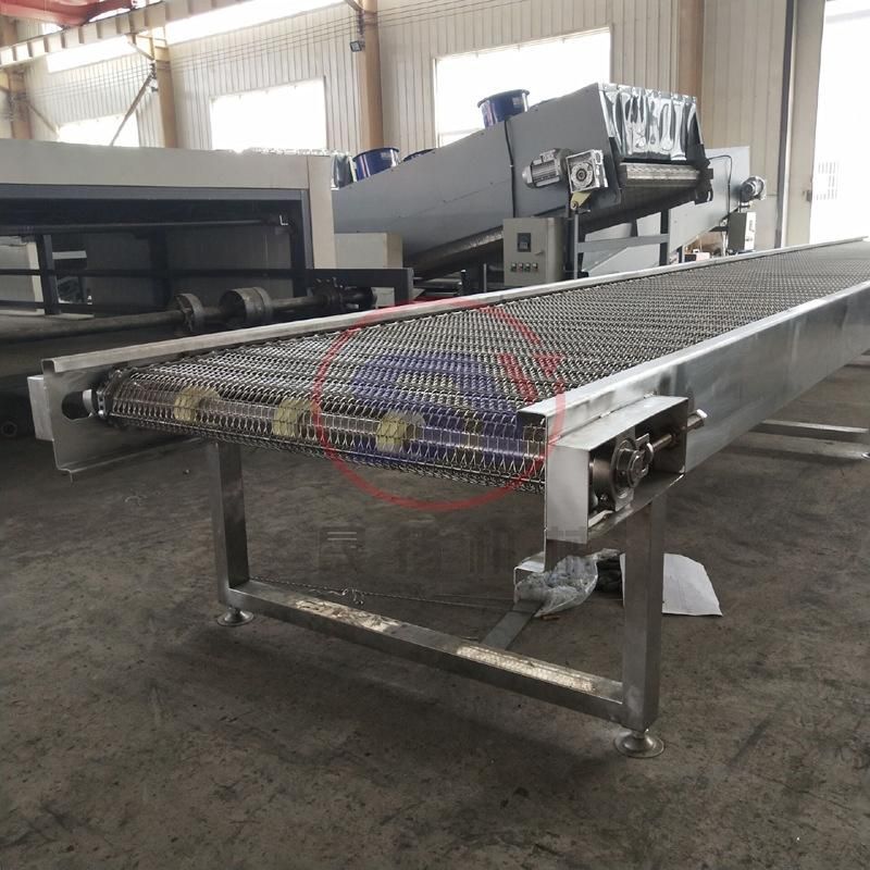 Industrial Steel Flat Belt Net Conveyor for Meat Seafood Processing Factory