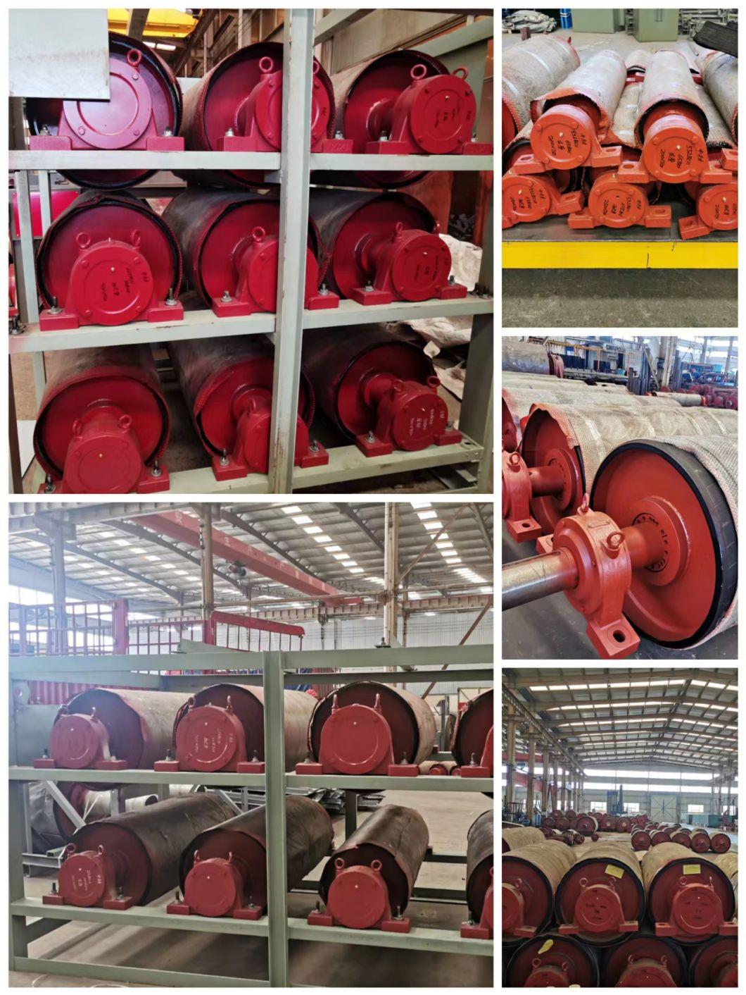 Conveyor Rubber Coated Drum Bucket Elevator Head Pulley Lagging