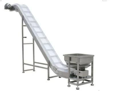 Stainless Steel Frame Inclined Conveyor with Modular Plastic Belt