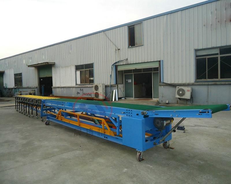Flat and Inclined Belt Conveyor System for Rice Fertilizer Bag Truck Loading Unloading