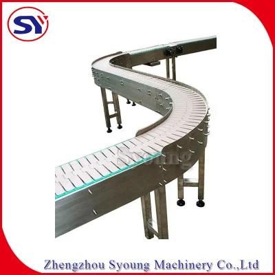 Multi-Disc Chain Plate Conveyor with Adjustable Side Guides