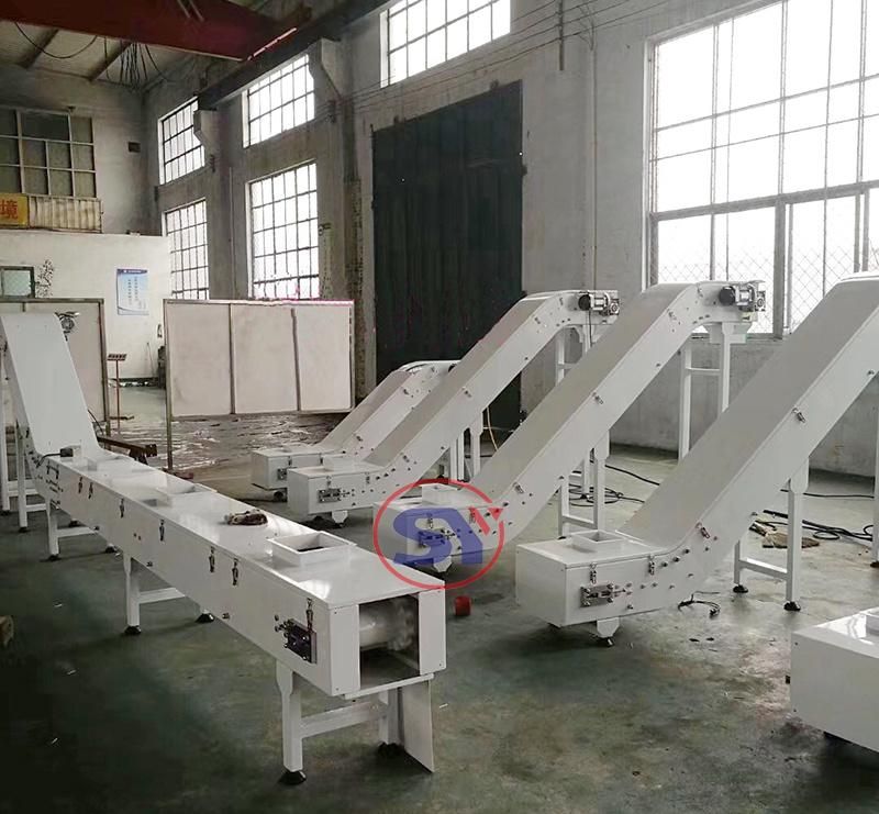 Fruit Vegetable Process Declined Belt Conveyor Food with Baffer and Sidewall