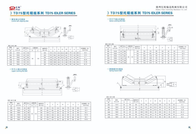 Self-Aligning Roller with Bracket Used in Coal Mines, Metallurgy, Machinery, Ports, Construction, Electricity, Chemistry, Food Packing and Other Industries